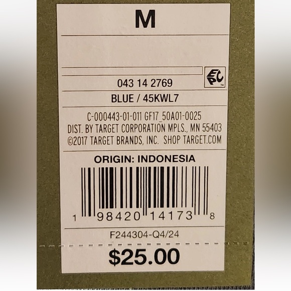 Men's French Terry Crewneck Pullover Sweatshirt / Goodfellow/ Medium size / Blue - Picture 3 of 3